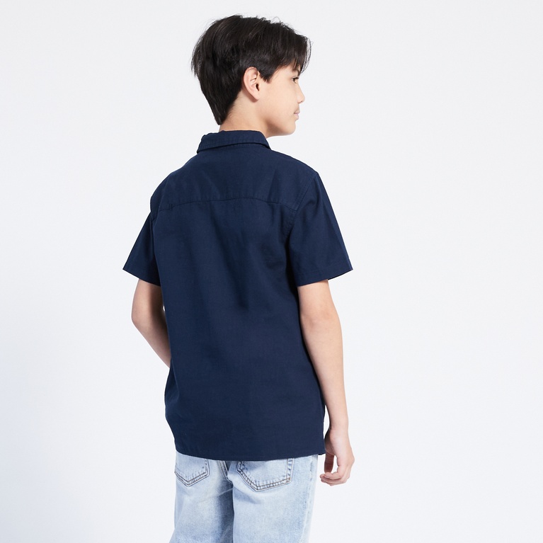 Short sleeve linen blend shirt "Tim star"